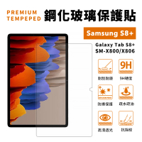 【SYU】Galaxy Tab S8+X800 X806 S7+ 12.4吋 鋼化玻璃保護貼-二入組(贈貼膜輔助包 Tab S8+ S7+)