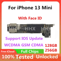 For iPhone 13 12 Mini Motherboard With/No Face ID 128GB 256G Mainboard Logic Board Original Unlocked Clean icloud Support Update