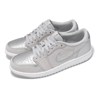 【NIKE 耐吉】休閒鞋 Air Jordan 1 Retro Low OG 男鞋 白 銀 Silver AJ1(CZ0790-002)