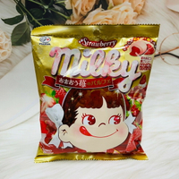 日本 FUJIYA 不二家 Milky 草莓牛奶風味糖 67g  牛奶糖 甘王草莓