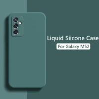 For Samsung Galaxy M52 5G Case ShockProof Liquid Silicone Soft Cover On For Samsung M52 5G Phone Cases Coque Coque