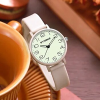 Women Watches Alloy Case Silicone Strap Luminous Dial 34mm SYNOKE Brand Waterproof Quartz Watch Ultra-thin Ladies Wristwatch