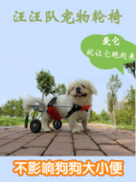 狗輪椅寵物癱瘓支架狗后肢殘疾代步車小型犬殘疾車脊椎輔助車泰迪 文藝男女