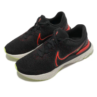 【NIKE 耐吉】慢跑鞋 React Infinity Run FK 3 男鞋 女鞋 黑 紅 路跑 支撐 運動鞋(DH5392-007)
