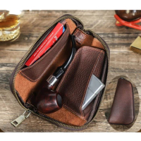 Leather Cigarette Pipe Holder Portable Durable Pipe