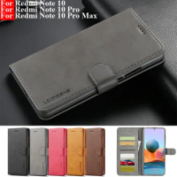 For Redmi Note 10 Pro Case Leather Vintage Phone Case Xiaomi Redmi Note 10 Pro Max Case Flip Wallet Case For Redmi Note 10 Cover