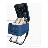 Travel shoe bag, shoe bag, shoe cover, shoe storage box, three-layer shoe storage bag, shoe cover, expandable trolley case, Shoe