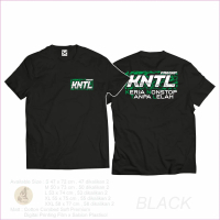 Kaos Distro Digital KNTL kerja nonstop tanpa lelah Logo Katun Premium Button Front Black Combed Prin