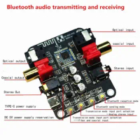 DAC Board 2 in 1 Receiver Transmitter Bluetooth 5.0 Wireless Adapter Digital Coaxial Optical 3.5MM Stereo Audio 24BIT 192K
