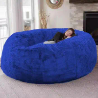Round Super Big Bean Bag Cover Lazy Sofa Room Sofa Bed Case Lounger Seat Sofa Bean Bag Puff Couch Slipcover Chair Seat 180x90cm