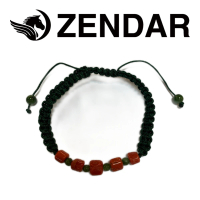 【ZENDAR】頂級天然紅珊瑚鼓編織手鍊 61210(天然頂級深水紅珊瑚)