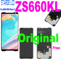 Original 6.59 For ASUS ROG Phone 2 Phone2 PhoneⅡ ZS660KL AMOLED LCD Display Screen+Touch Screen Panel Digitizer Assembly Replace