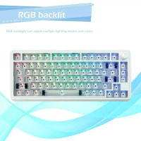 LS02 3 Mode Mechanical Keyboard With RGB Backlit Built In 4000mAh Rechargeable Lithium Battery Wired Bluetooth Keyboard Kit