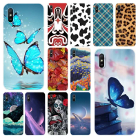 For xiaomi redmi 9A 9AT 9i Case Silicone Soft TPU Blue Butterfly Pattern Phone Cover For Xiomi Redmi 9A Redmi9a Case Funda 6.53"