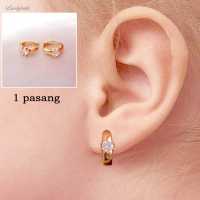 Anting Klip Bayi Anak Xuping 24 K Model Permata satu Elis