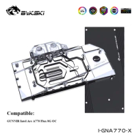 Bykski GPU Water Block Compatible GUNNIR Intel Arc A770 Flux 8G OC Graphics Card VGA Cooling Cooler,I-GNA770-X