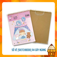 Sổ vẽ phác thảo (sketchbook) khổ A4 gáy ngang