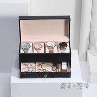 歐式碳纖皮革高檔手錶盒子 抽屜式佛珠手錬收納盒 手錶展示首飾盒