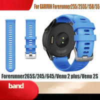 18/20MM Smart Bracelet Watch Band for GARMIN Forerunner 255/255S/158/55/265S/245/645/Venu 2 plus/Venu 2S Strap for Gamrin Wrist