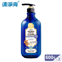 清淨海 Teddy Clean系列 胺基酸抗菌沐浴露-香草廣藿香 600g 3入