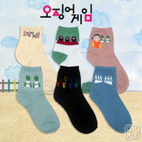 韓國造型 魷魚遊戲 中筒襪 1/2襪 共6款 男女適穿【DK大王】