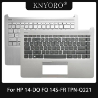 New Original Laptop Keyboard For HP 14-DQ 14-FQ 14S-FR TPN-Q221 Palmrest Upper Top Keyboard Cover Replacement Shell L88243-001