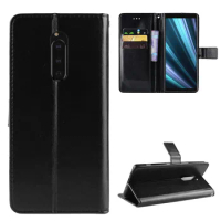 Fashion ShockProof Flip PU Leather Wallet Stand Cover Sony Xperia 1 Case For Sony Xperia1 Sony1 J8110 J8170 J9110 Phone Bags