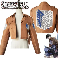 Anime Attack On Titan Jacket Cloak Shingeki No Kyojin Cosplay Costumes Ataque A Los Halloween Aot Clothes Attaque Des Titans Snk