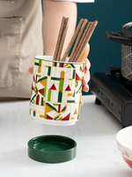 家用陶瓷筷筒廚房瀝水筷子筒筷子置物架筷子桶筷籠收納桶