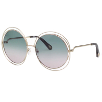 【Chloe’ 蔻依】金屬大框 太陽眼鏡 CE114SD(淡金色 大面版並可裝眼鏡鏈)
