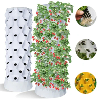 Hydroponics Tower Garden Growing System Kits for Vertical Cultivation of Vegetables and Herbs Planting Pots Tools（80 Pods）