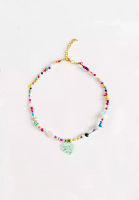 TOUGO Adana Monstera Freshwater Pearl and Colorful Beads Necklace
