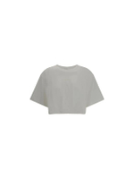 Womens Crop TShirt Relaxed Fit in Grey Size M