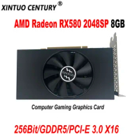 For AMD Radeon RX580 8GB 2048SP Gaming Graphics Card 256-Bit GDDR5 6-Pin HDMI PCI-E 3.0 X16 RX 580 8G Desktop Gaming GPU