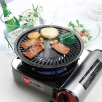 Smokeless Stovetop BBQ Grill Pan Gas Non-Stick Gas Stove Plate Electric Stove Bakeware Barbecue Roast For Baking Camping Travel