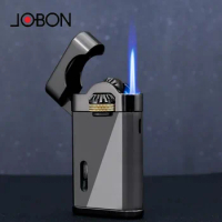 JOBON-Blue Flame Jet Lighter Gear Linkage, Transparent Visual Gas Window Ignition Tool