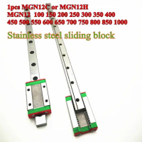 12mm Linear Guide MGN12 L=100 200 300 350 400 450 500 550 600 700 800 mm linear rail way + MGN12C or MGN12H Long linear carriage