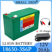 12V 20Ah 18650 li-ion battery pack 3S 12.6V for Sprayer Appliance UPS Toys 12V power supply With 20A Balanced BMS+ Charger