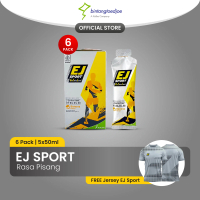 EJ Sport Banana 6 Pack FREE Jersey EJ Sport XS | Suplemen Lari & Olahraga, Gel Energi Boost Stamina 