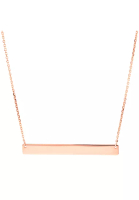 Michael Hill Engravable Bar Necklace in 10kt Rose Gold