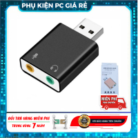 USB Sound Card 7.1 CH - Bộ Chuyển Âm Thanh & Micro Cổng USB - Tương Thích Laptop PC Mac Android - Hỗ