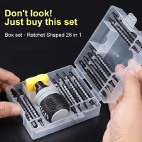 34 in 1/26 in 1 short handle ratchet multi-purpose screwdriver set magnetic ratchet screwdriver with