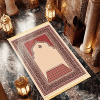 Bestseller 1pc of Luxurious, Thick Prayer Rug Featuring Tassels - a Non-Slip, Foldable Mat That Is M