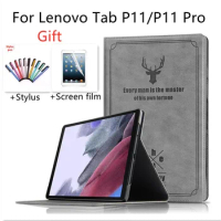 For Lenovo Tab P11 TB-J606F &amp; P11 Pro 11 TB-J706F PU Leather Smart Cover For Lenovo xiaoxin Pad Pro 2021 TB-J607F P11 Plus Case
