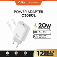 OLIKE C308CL KEPALA BATOK CHARGER KABEL BRAIDED TYPE C TO LIGHTNING FAST CHARGING PD 20W