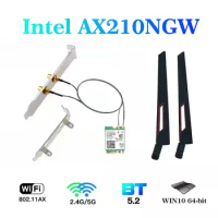 Dual band 3000mbps wifi 6 ax210ngw intel ax210 wifi 6e bt5.2 desktop kit 802.11ax 2.4ghz/5ghz MU-MIMO wireless network wi-fi car