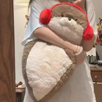 可愛海豹玩偶公仔睡覺抱枕超軟海獺毛絨玩具床上抱睡送女生日禮物耳機海豹棕色70釐米【超軟雲朵般手感】