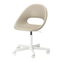 ELDBERGET/MALSKÄR 電腦椅 含升降桿, 米色/白色