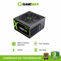 GameMax GX-750 Modular 80+ Gold ATX Power Supply / PSU 750Watt Gamemax