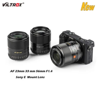 VILTROX 13mm 23mm 33mm 56mm F1.4 Auto Focus APS-C Compact Large Aperture Lens for Sony Lens E mount A7II Camera Lenses